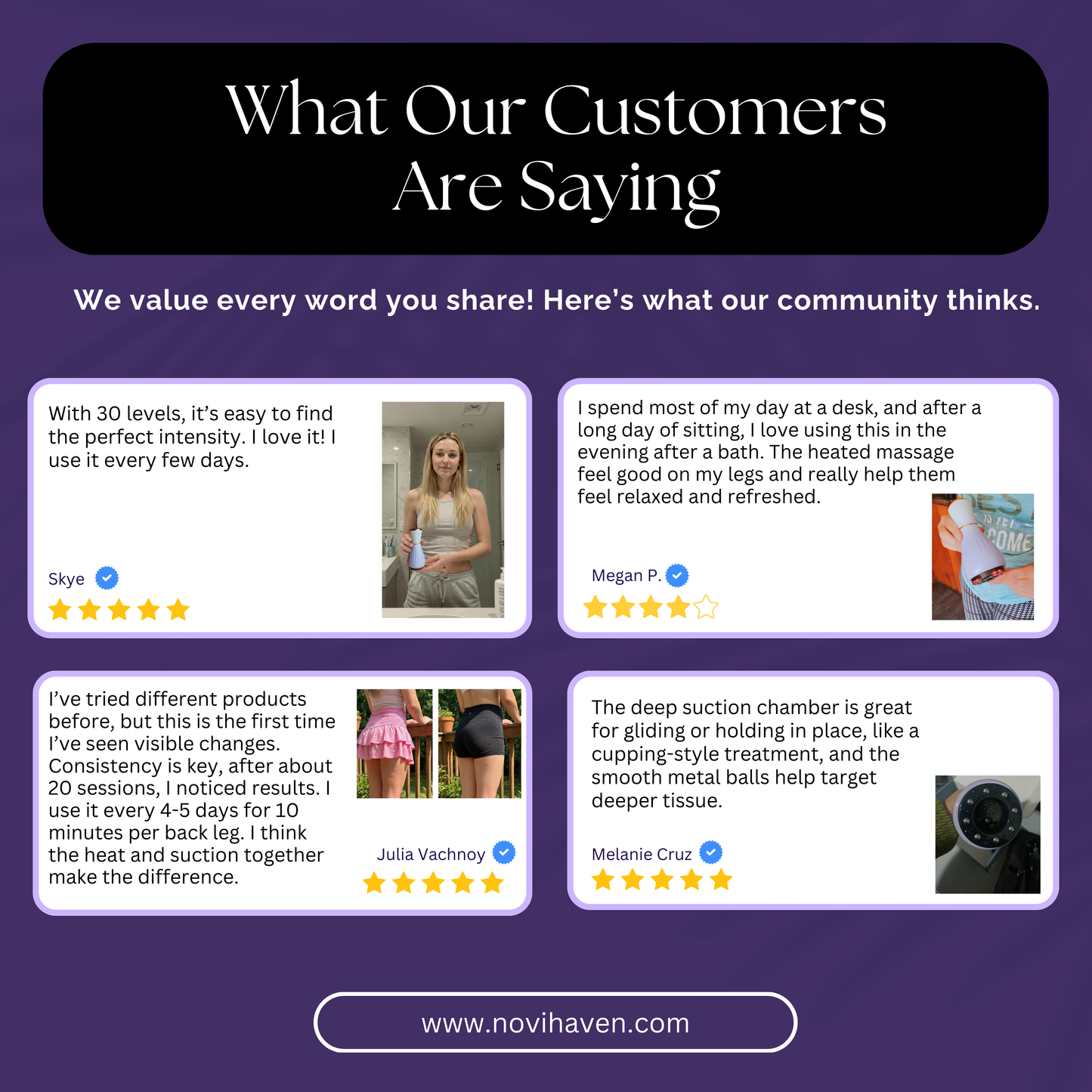 NoviHaven™ Heated Suction & Glide Massager